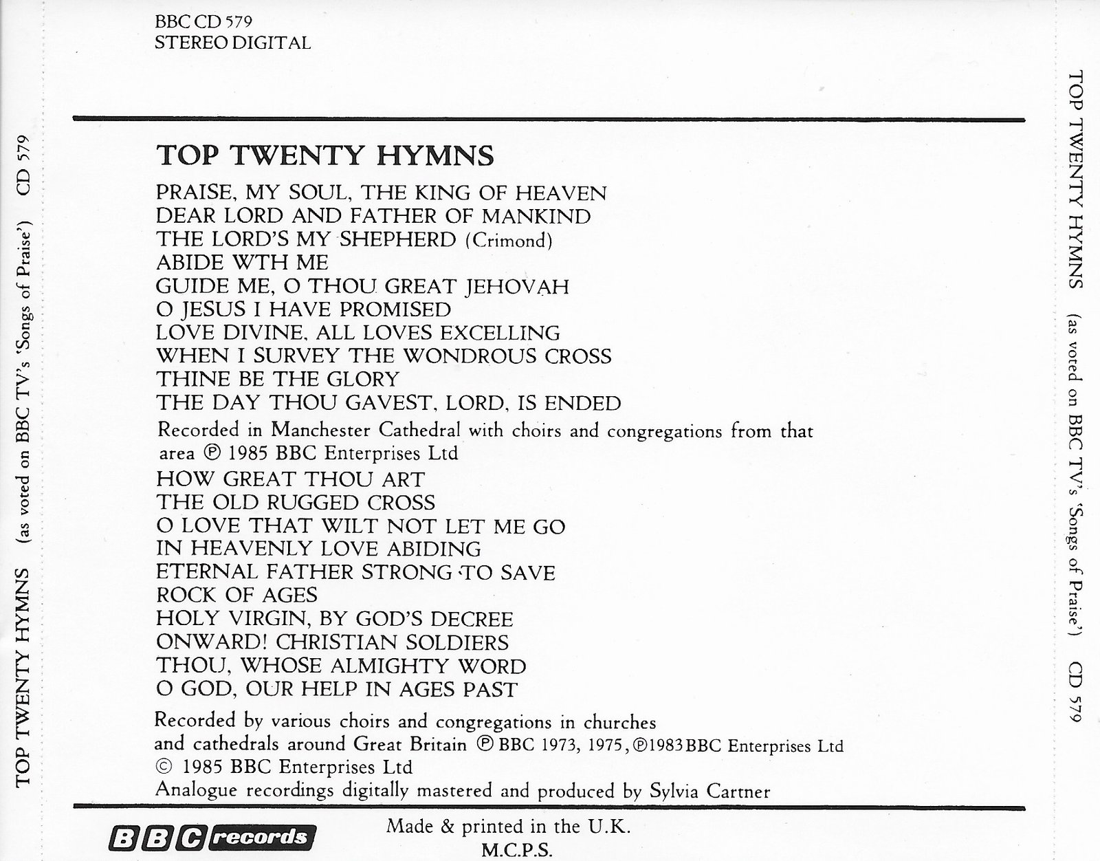 Back cover of BBCCD579